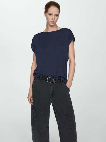 MANGO Blouse 'MALBI' in Blauw: voorkant