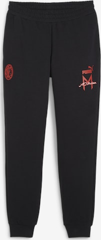 PUMA Tapered Workout Pants 'AC Milan' in Black: front