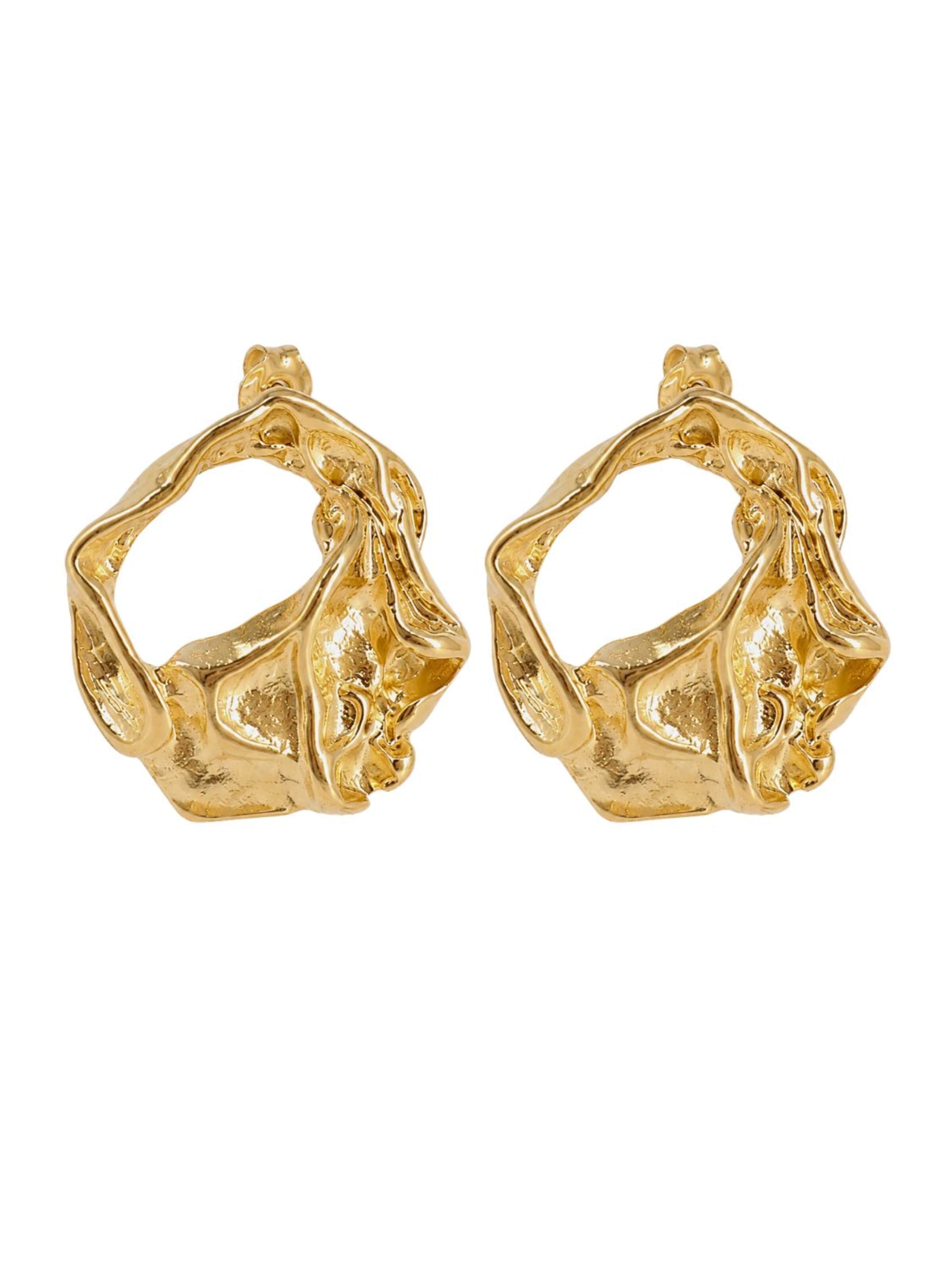Boucles d'oreilles 'Penelope' Fräulein Wunder en or : devant