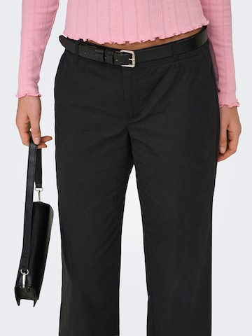 ONLY Wide Leg Lærredsbukser 'ONLTanny' i sort