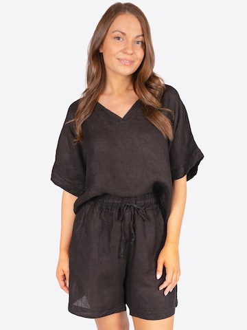 Loosefit Pantalon 'BEATRICE LINO' Seasons of April en noir : devant