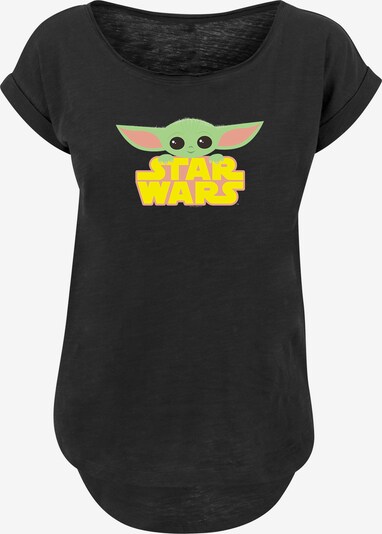 F4NT4STIC T-Shirt 'Star Wars The Mandalorian Baby Yoda' in gelb / pastellgrün / altrosa / schwarz / weiß, Produktansicht