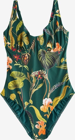 NextJednodijelni kupaći kostim 'Tummy Control' - zelena boja: prednji dio