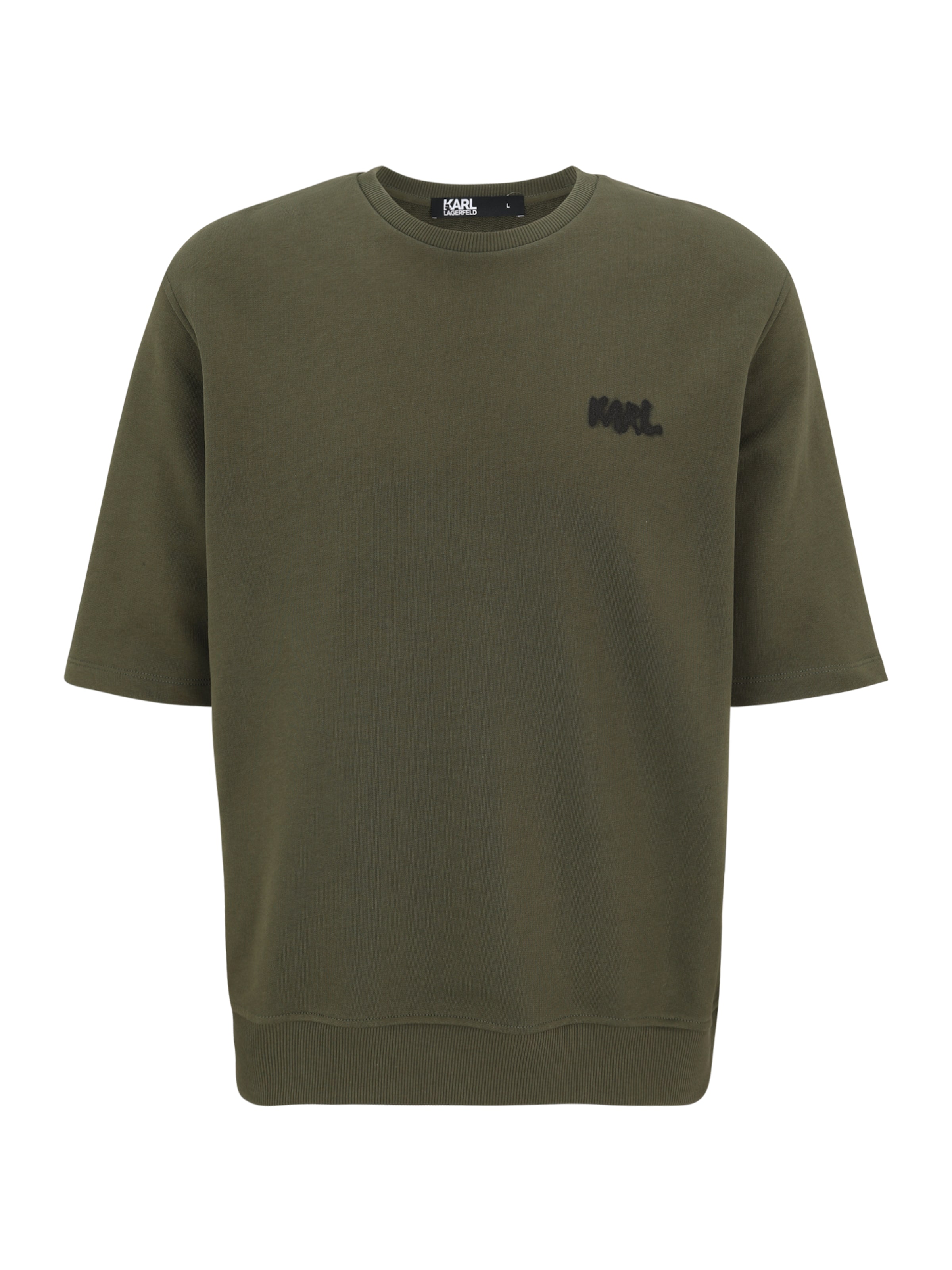 Karl Lagerfeld Μπλούζα φούτερ σε λαδί / μαύρο, Άποψη προϊόντος