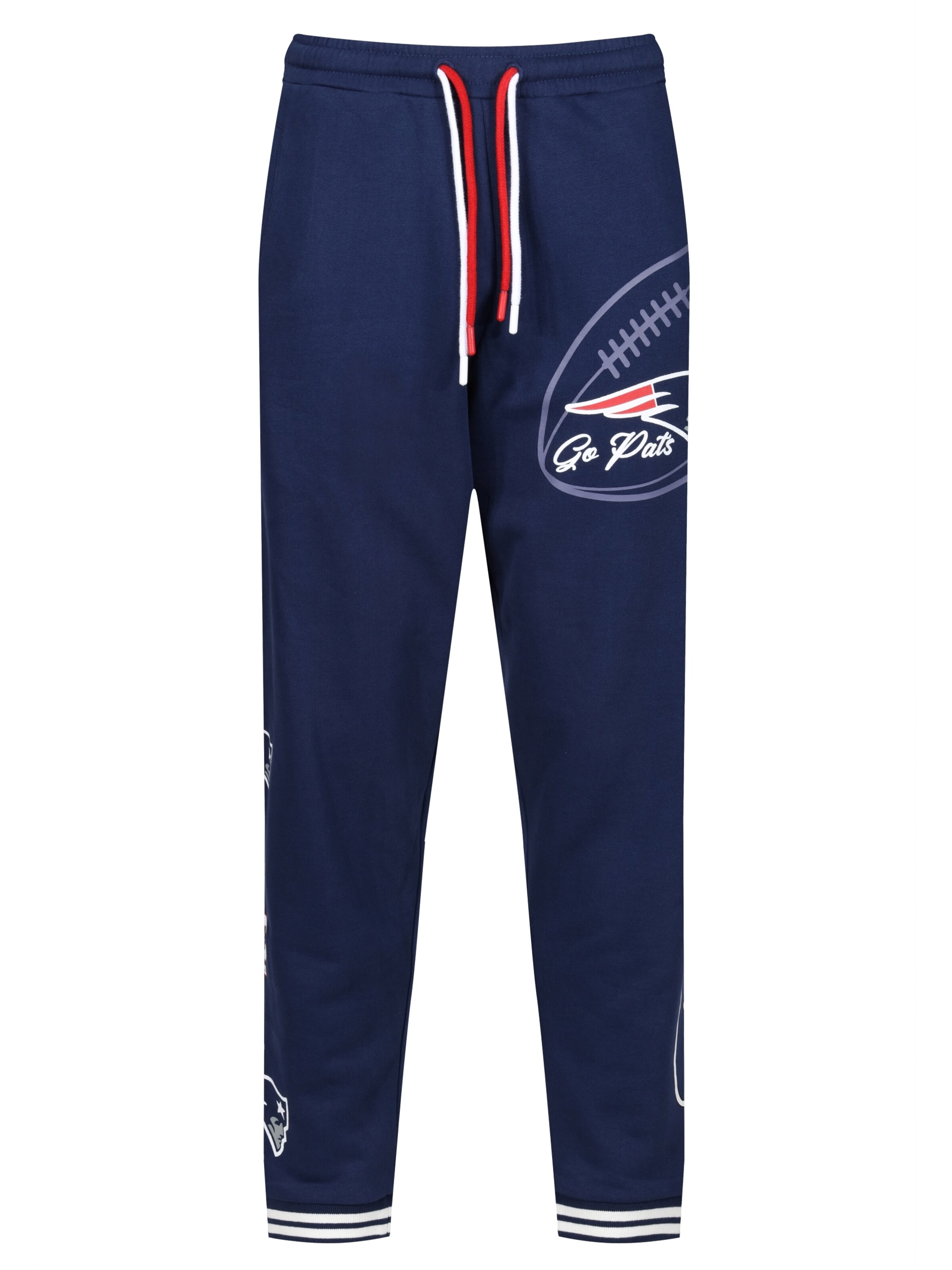 Recovered Tapered Hose 'NFL Patriots Go Pats' in Blau: Vorderseite