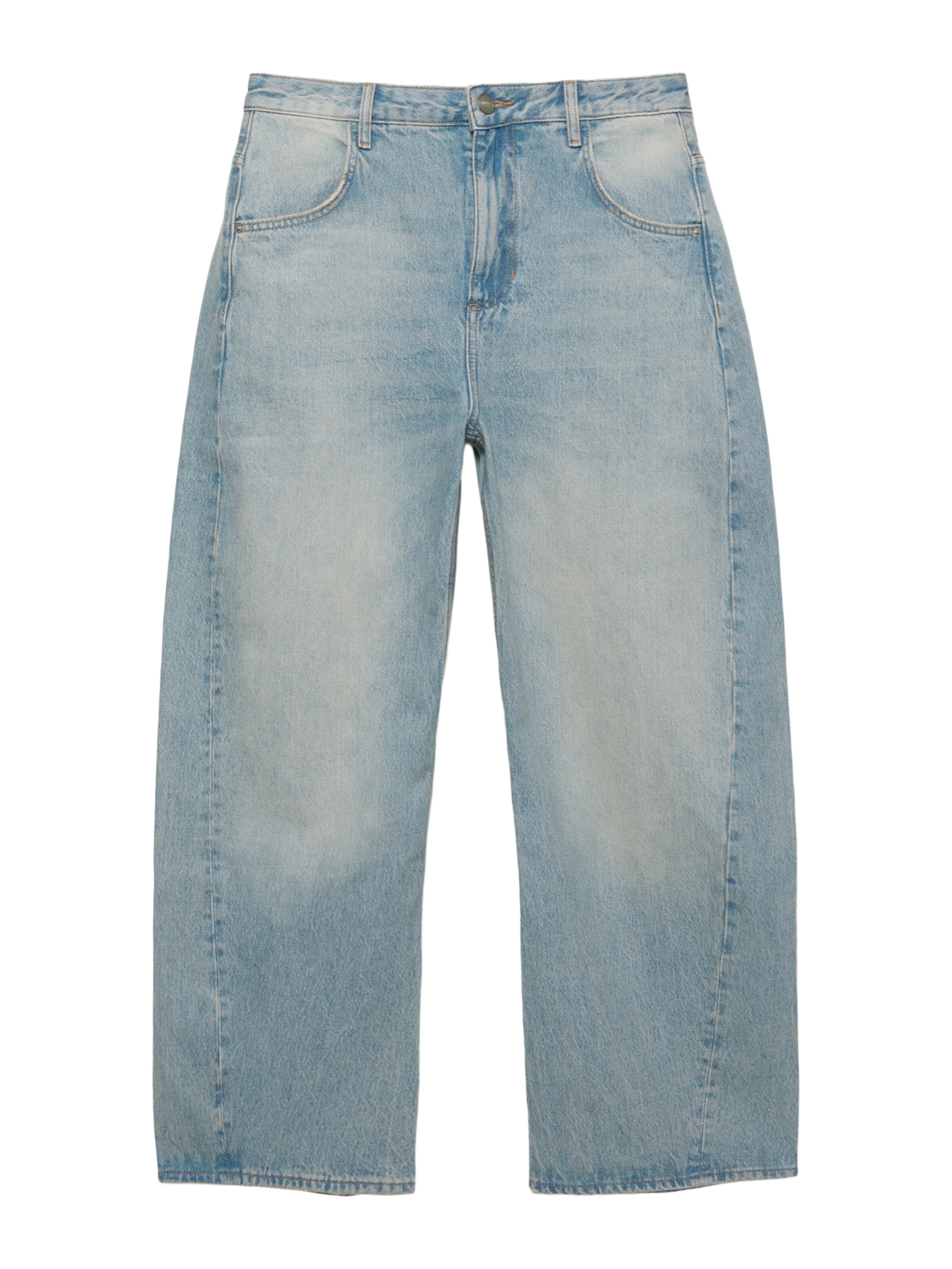 Pull&BearWide Leg/ Široke nogavice Traperice - plava boja: prednji dio