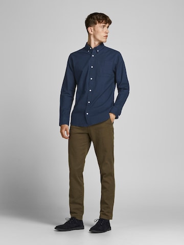 mėlyna JACK & JONES Standartinis modelis Marškiniai 'Brook'