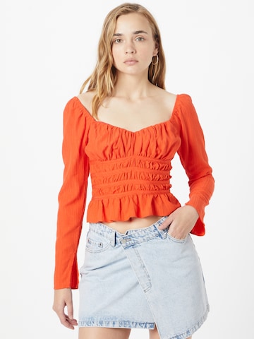 TOPSHOP Bluse i rød: forside