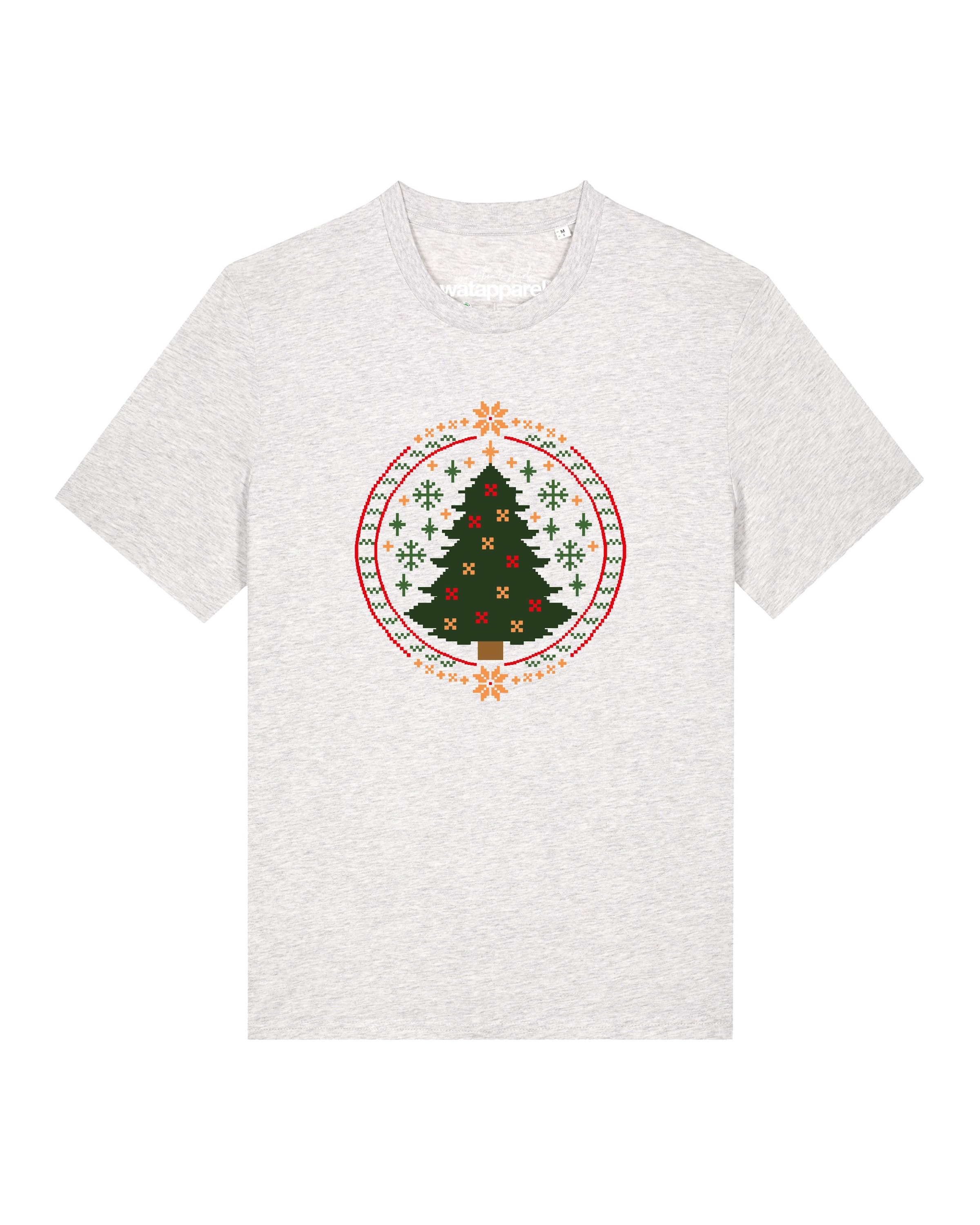 T-Shirt 'Weihnachtszeit' Watapparel en gris : devant