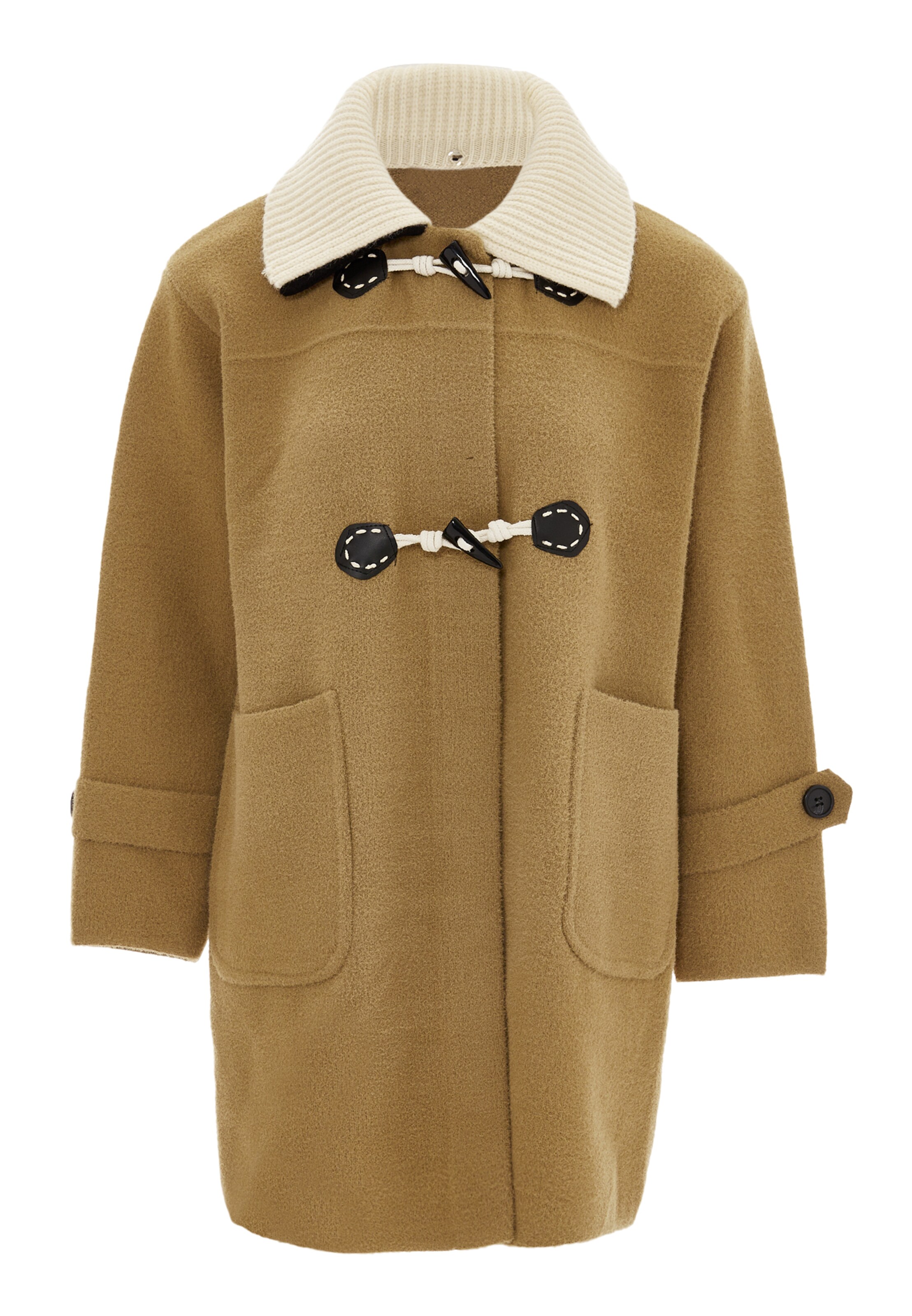 RISA Плетена жилетка в кафяво: отпред