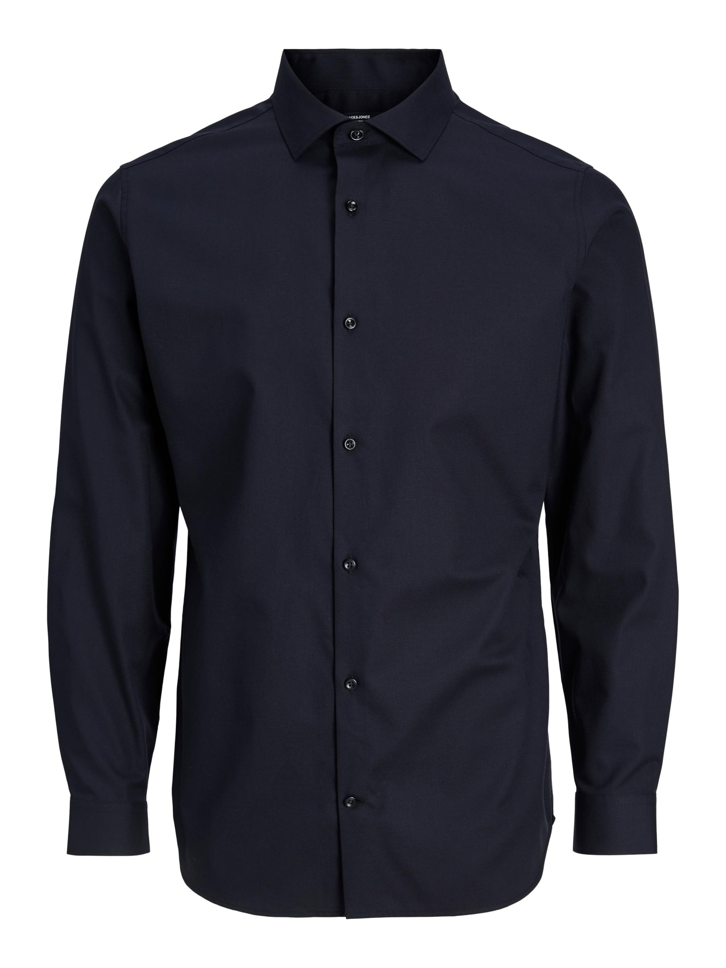 JACK &amp; JONES Slim fit Button Up Shirt &#x27; JPRBLAPARKER&#x27; in Black: front
