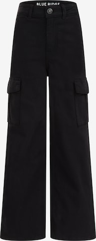 WE Fashion - Pierna ancha Pantalón en negro: frente