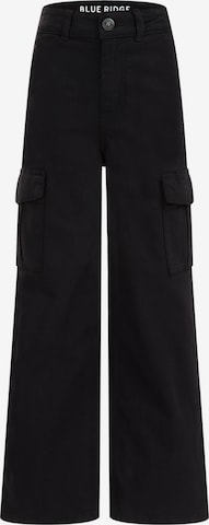 WE Fashion Wide leg Broek in Zwart: voorkant