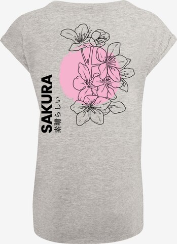 F4NT4STIC Shirt 'Sakura Japan Grafik' in Grijs