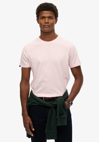 T-Shirt 'Essential' Superdry en rose : devant