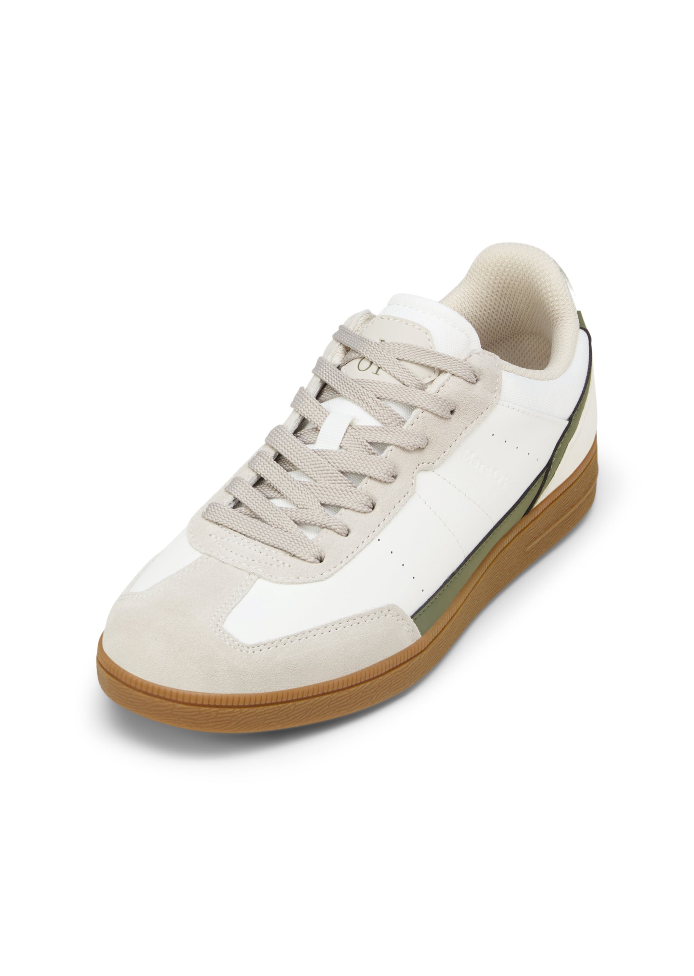 Baskets basses 'Charlie' Marc O'Polo en blanc : devant