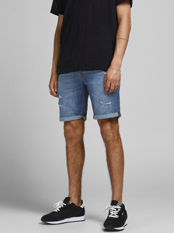Regular Jeans 'Liam' de la JACK & JONES pe albastru: față