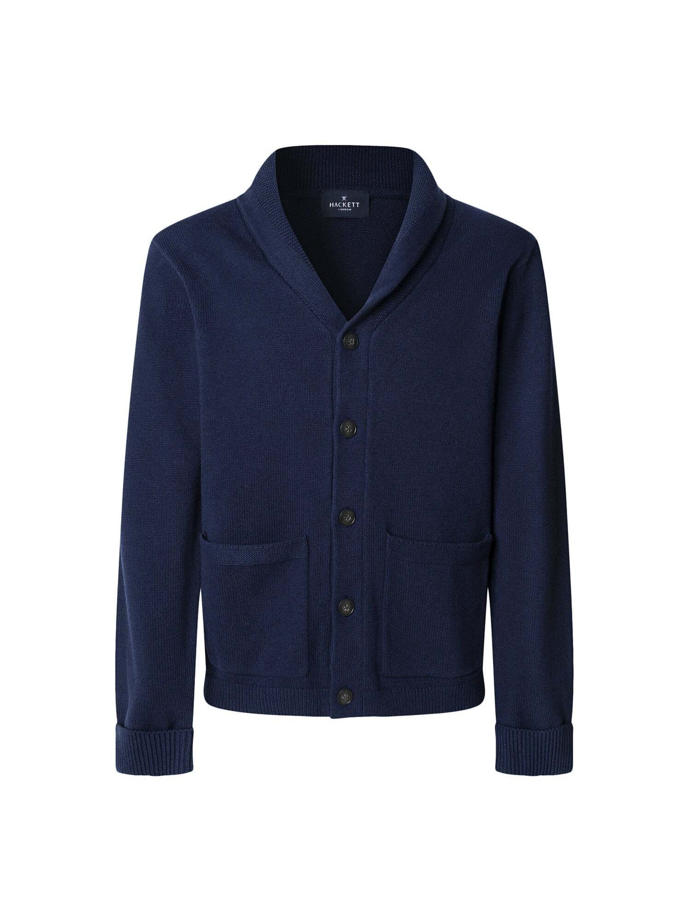 Vestes en maille Hackett London en bleu : devant