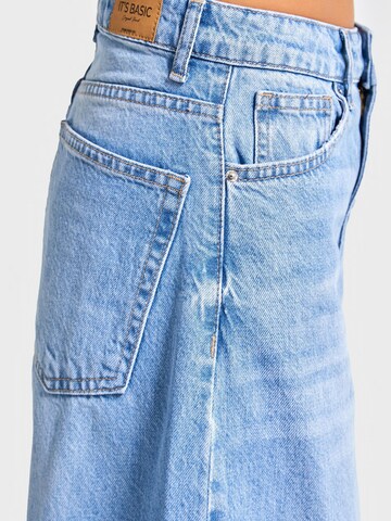 IT'S BASIC Loosefit Jeans 'Skater High Rise Jeans - Aqua' in Blauw