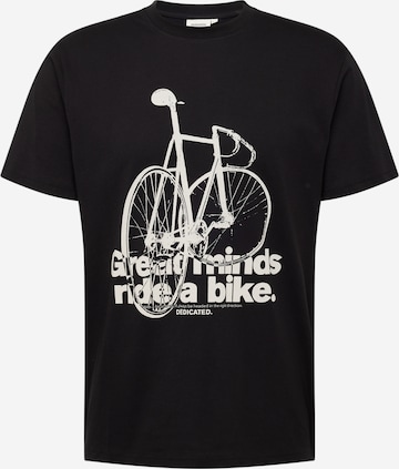 Maglietta 'Stockholm Bike' di DEDICATED. in nero: frontale