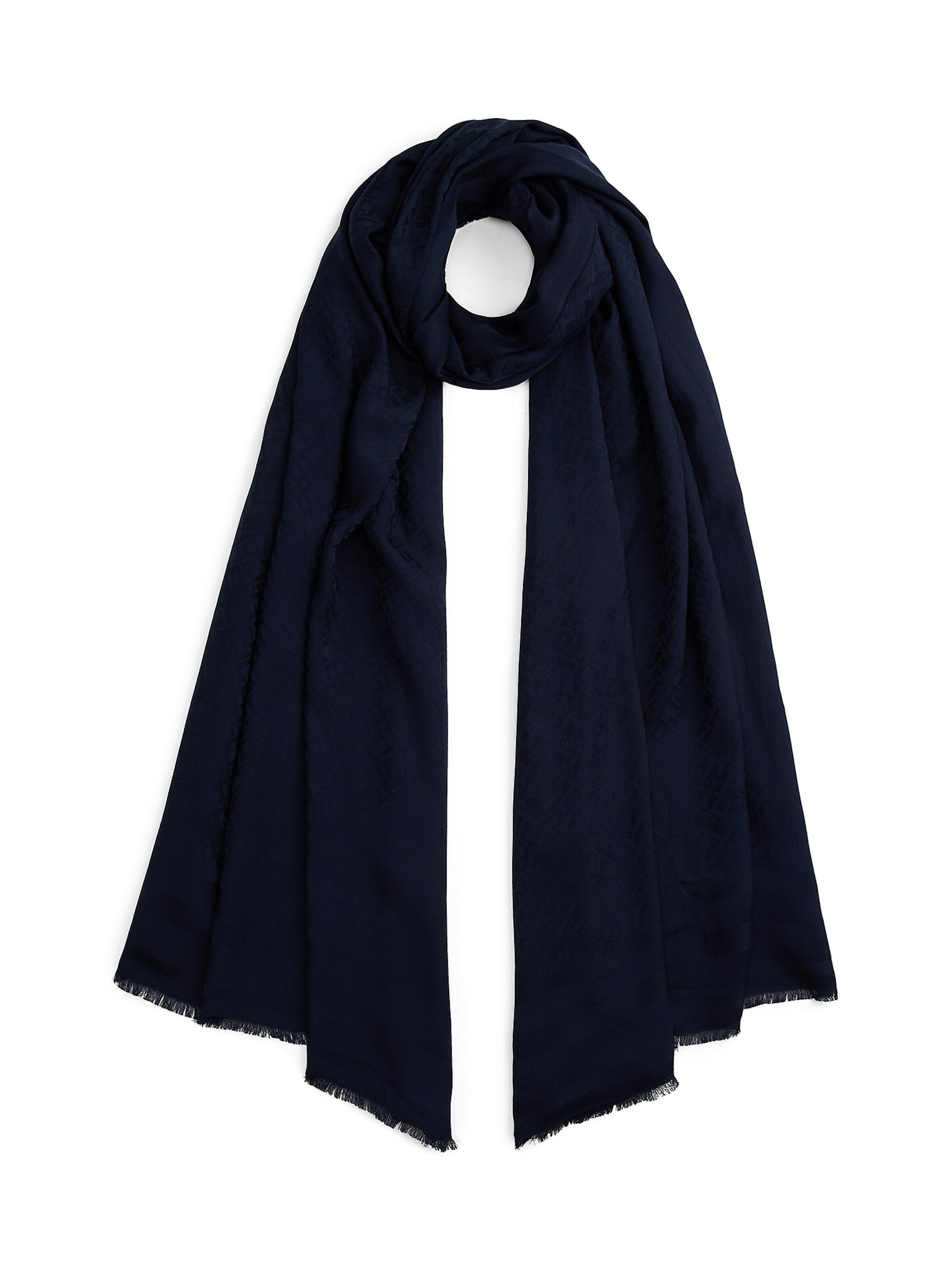 TOMMY HILFIGER Schal in Blau: Vorderseite