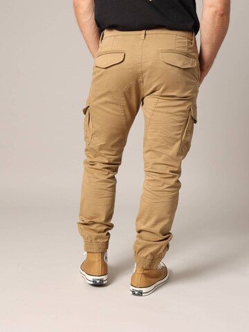 Effilé Pantalon cargo 'GARDEN' Deeluxe en marron