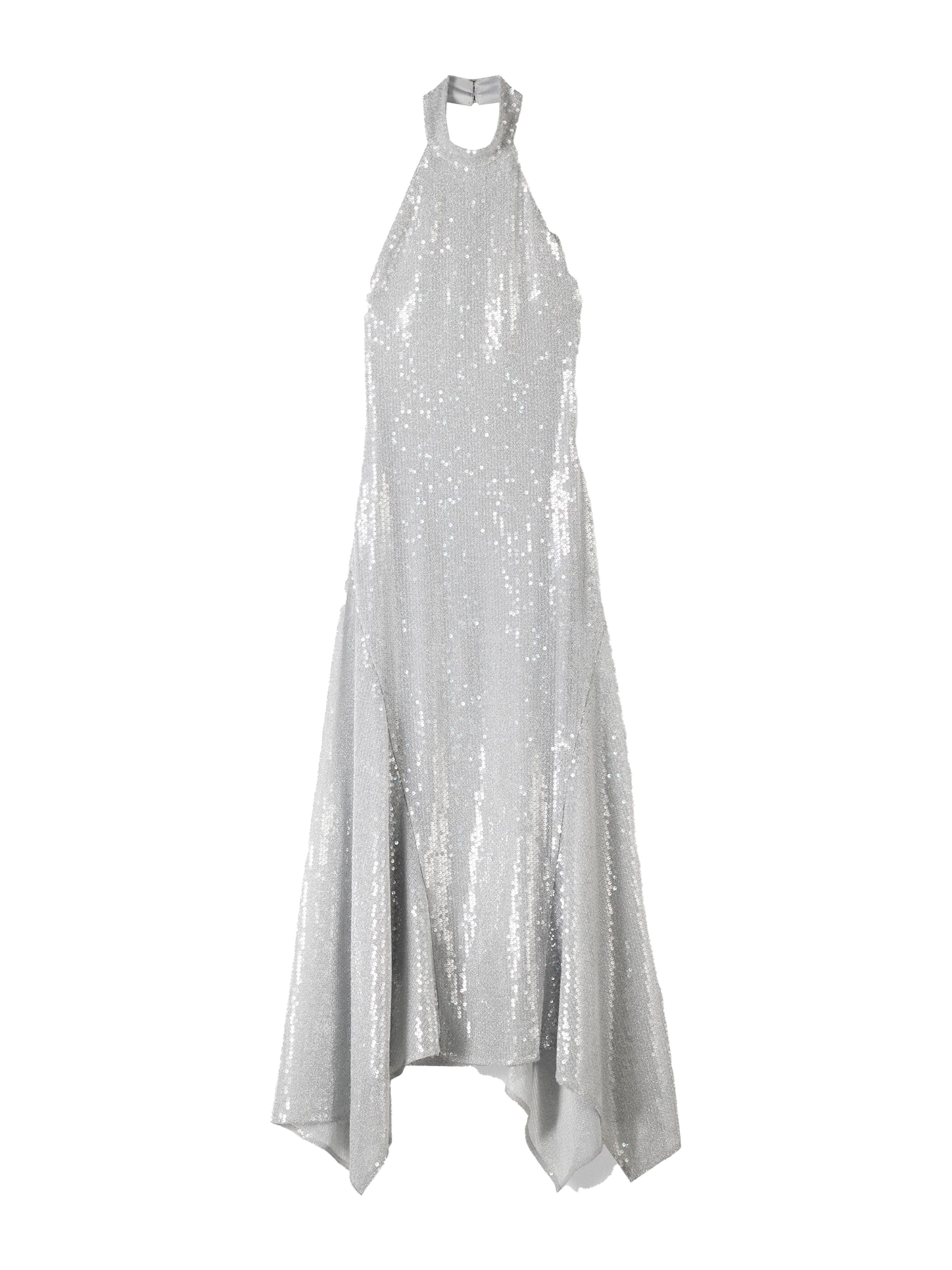 Bershka Šaty – stříbrná: přední strana