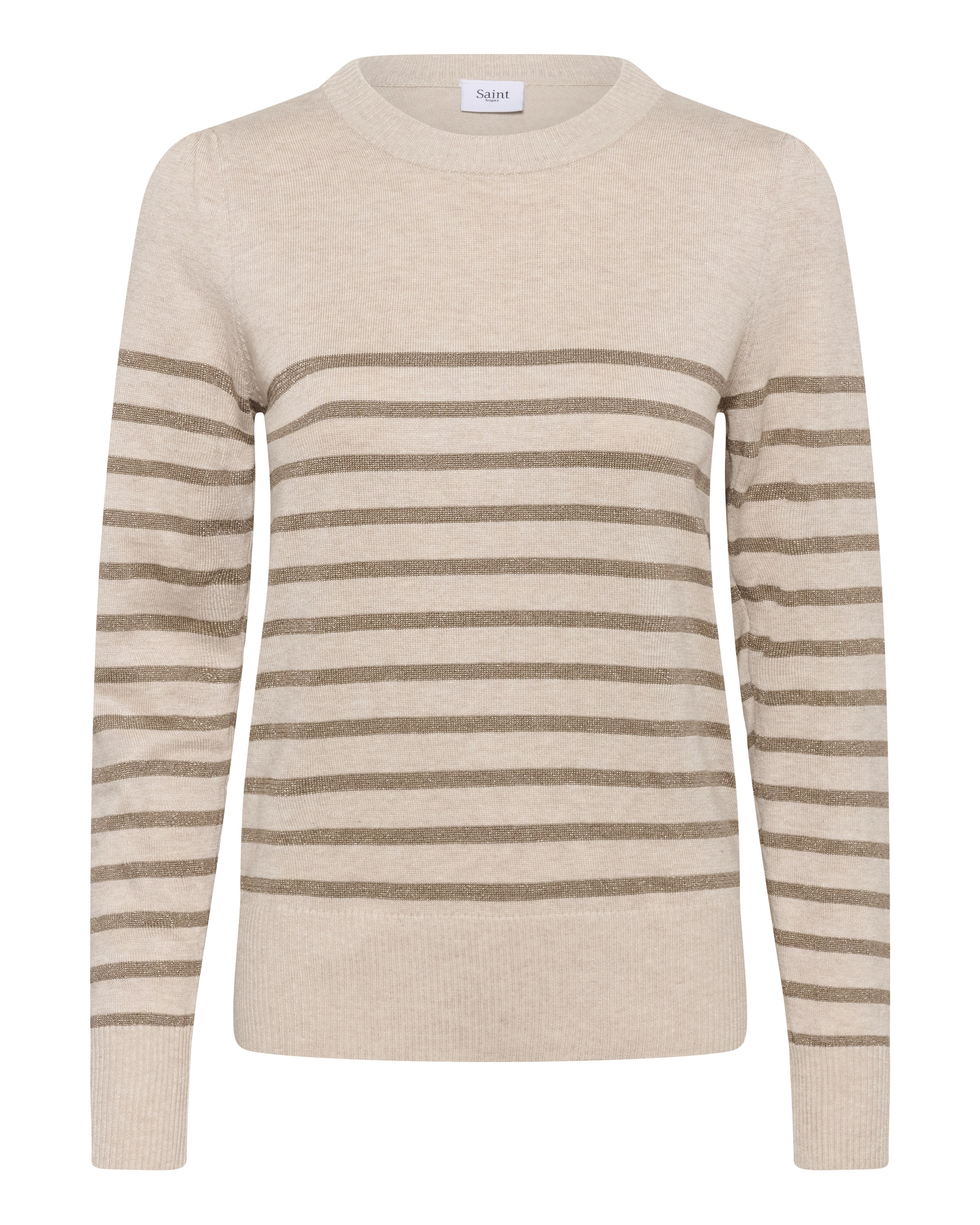 SAINT TROPEZ Pullover 'MilaSZ' em L em bege / castanho, Vista do artigo