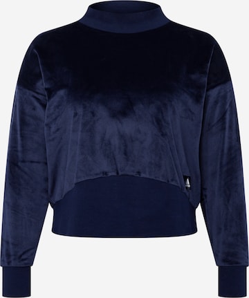 ADIDAS SPORTSWEAR Sports sweatshirt 'Holidayz Cozy Velour ' in Blue: front