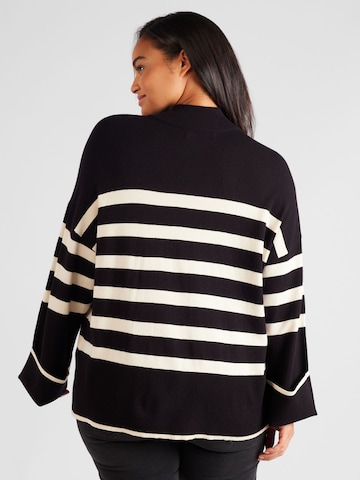 Vero Moda Curve Pullover 'HAPPINESS' i sort