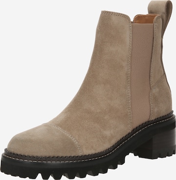 See by Chloé Chelsea Boots 'Mallory' i beige: forside