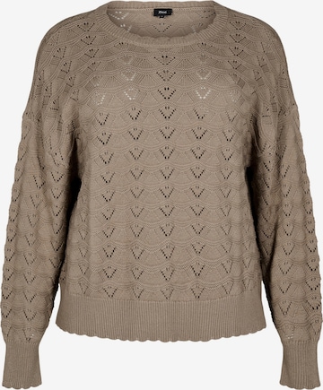 Pull-over 'CAEMMI' Zizzi en gris : devant