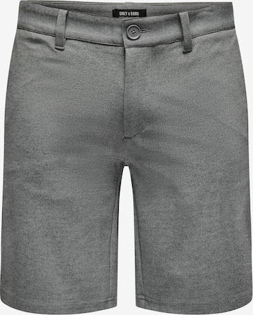 Pantaloni chino 'Mark' di Only & Sons in grigio: frontale