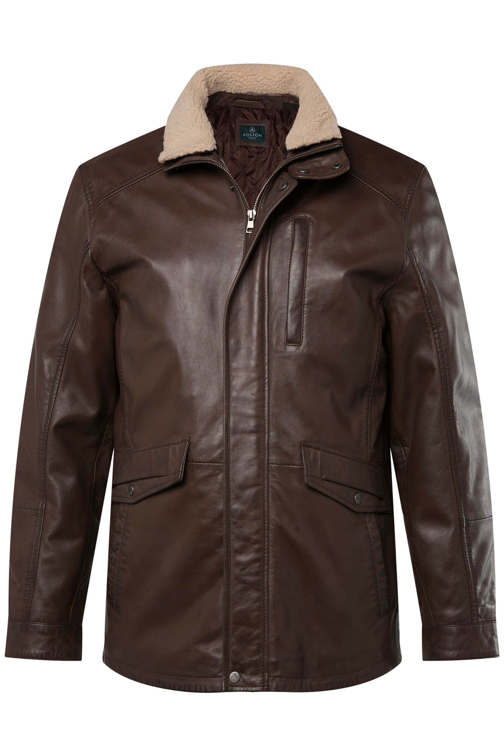 Boston Park Jacke in Braun: Vorderseite