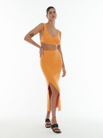 ABOUT YOU x Laura Giurcanu Skirt 'Thea' in Orange