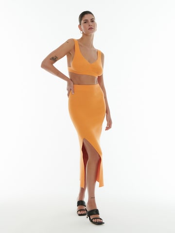 ABOUT YOU x Laura Giurcanu Skirt 'Thea' in Orange