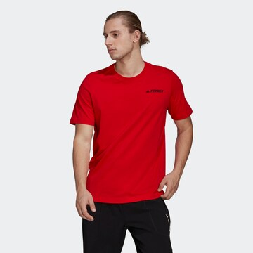 T-Shirt fonctionnel ADIDAS TERREX en rouge : devant