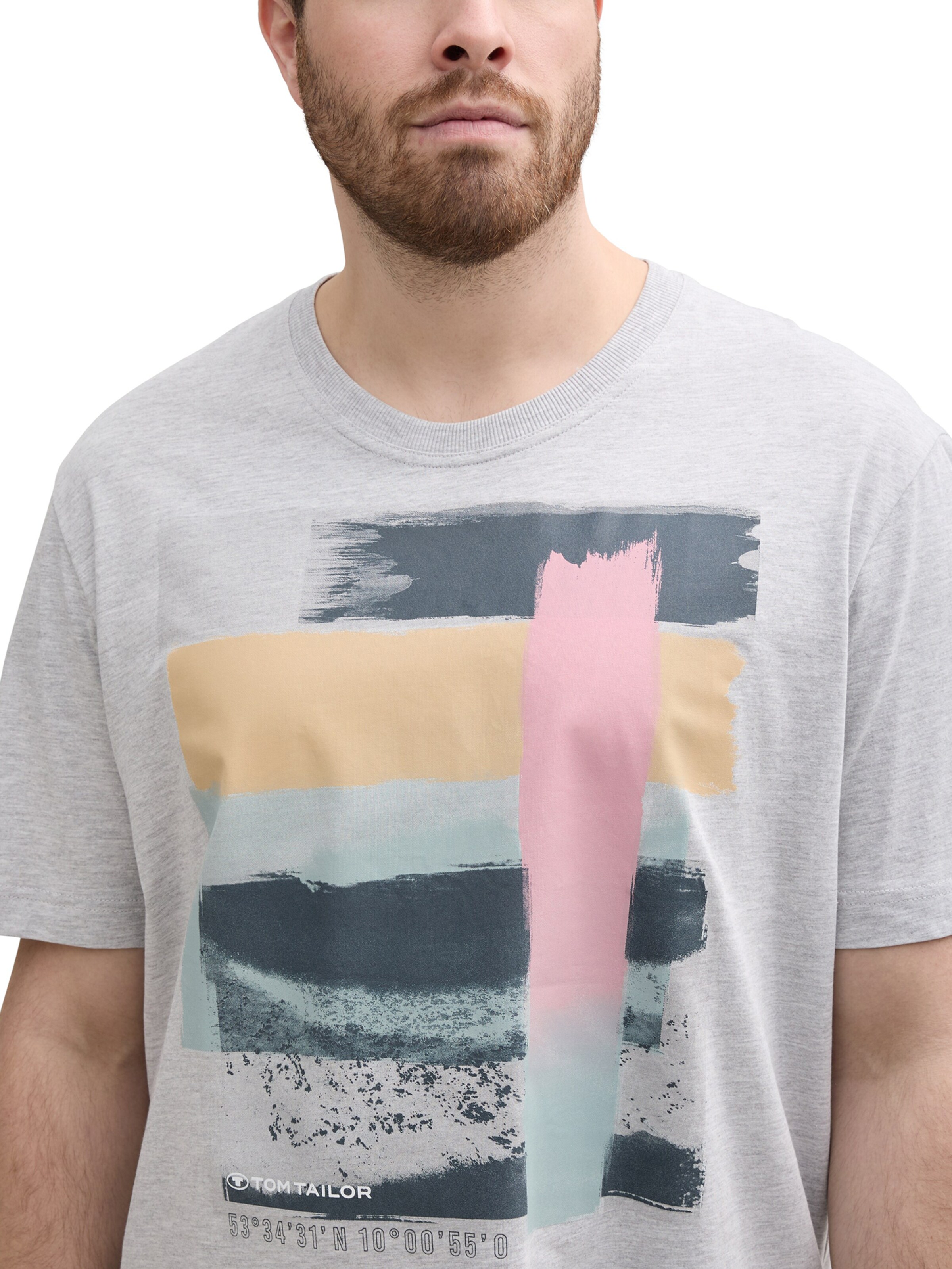 T-Shirt TOM TAILOR Men + en gris