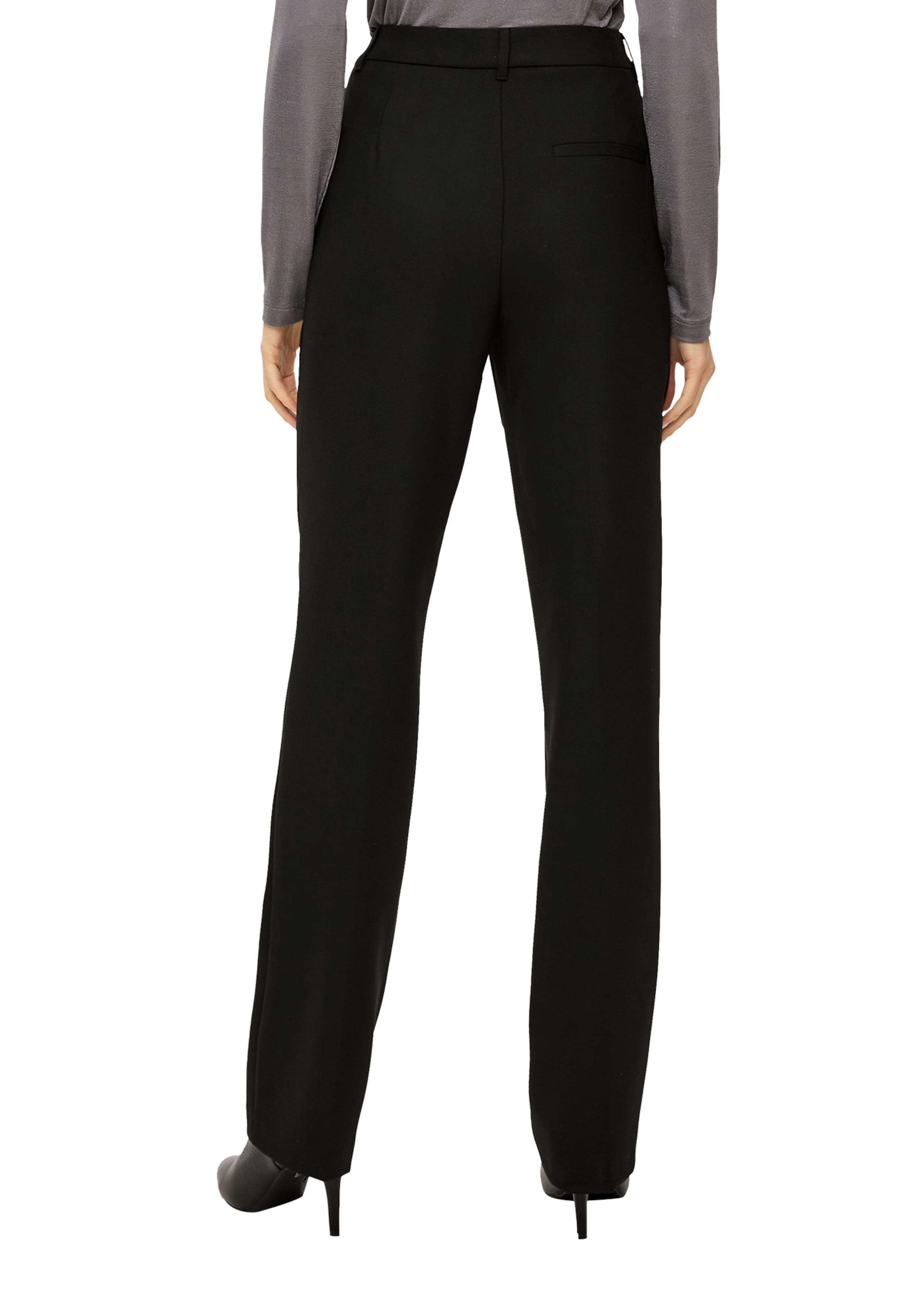 s.Oliver BLACK LABEL Regular Hose in Schwarz