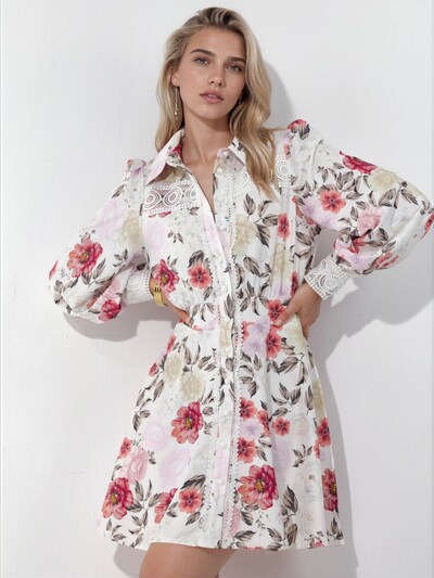 Abito in 36 MSN Collection di colore rosa / bianco, Visualizzazione prodotti
