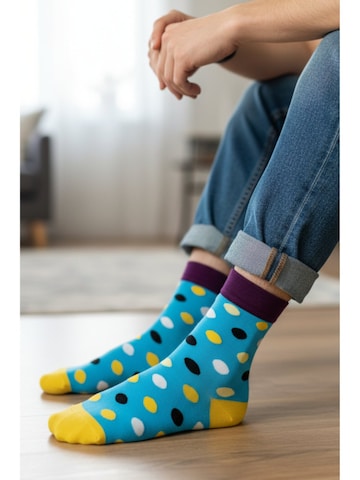 Sokisahtel - Calcetines 'POINT socks with dots for men' en azul: frente