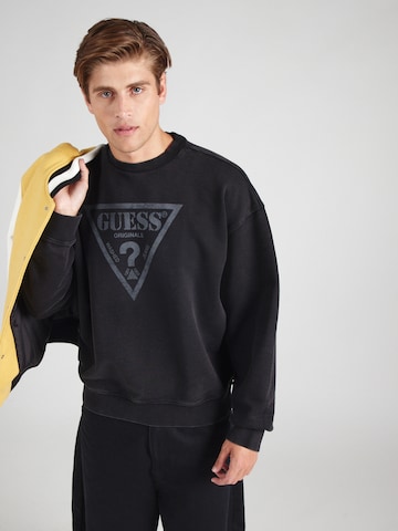 GUESS Originals Sweatshirt in Zwart: voorkant