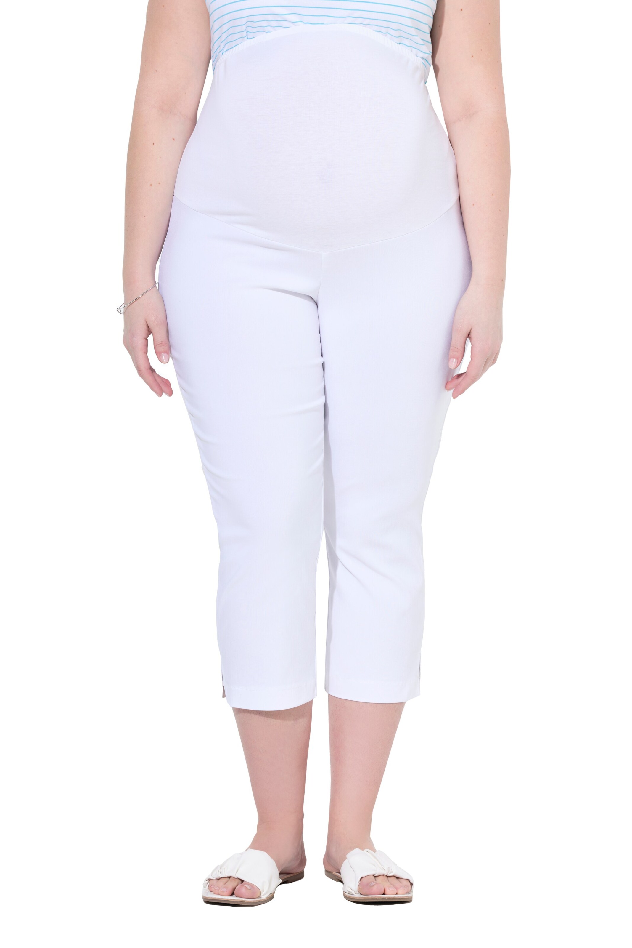 Ulla Popken Regular Broek in Wit: voorkant