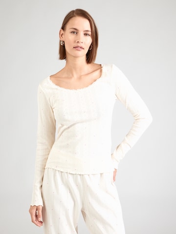 Hunkemöller Majica za spanje | bela barva: sprednja stran