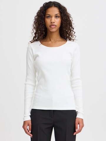 ICHI Shirt 'Palmer' in Wit: voorkant