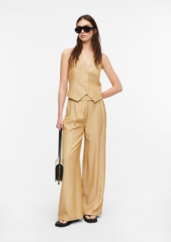 Regular Pantalon à plis COMMA en jaune