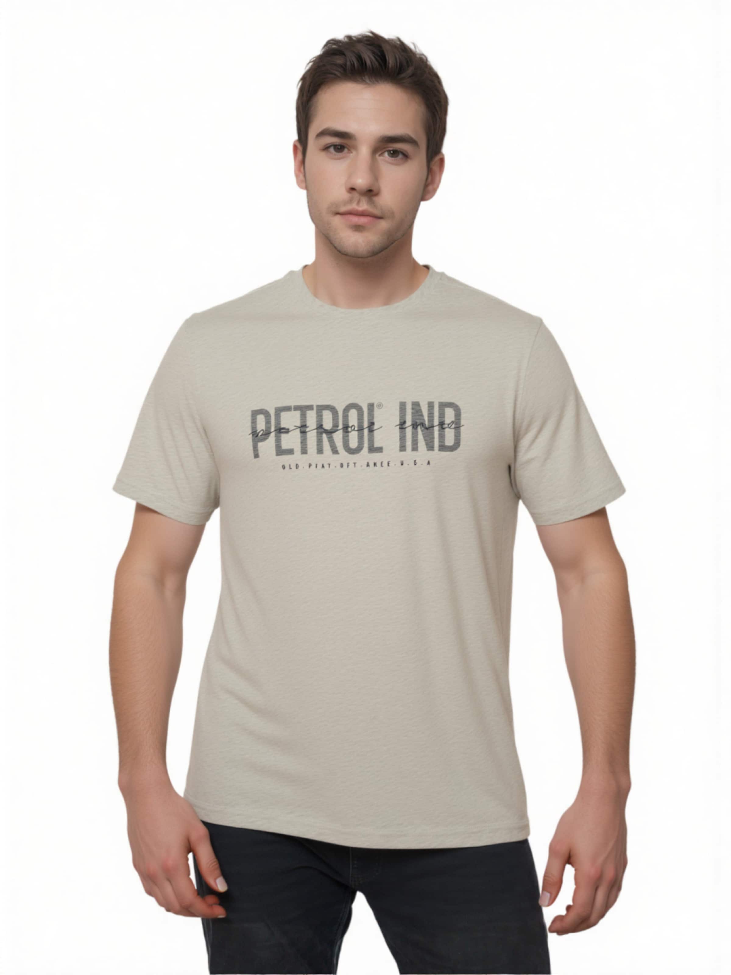 T-Shirt Petrol Industries en gris : devant