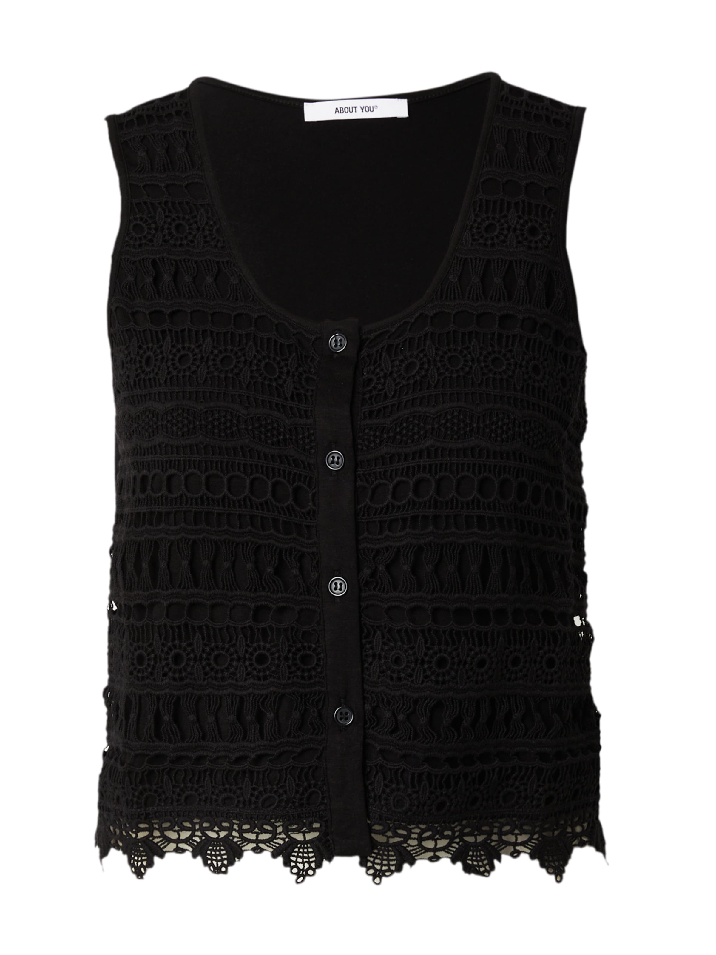 ABOUT YOU Топ 'Erica' в черно: отпред