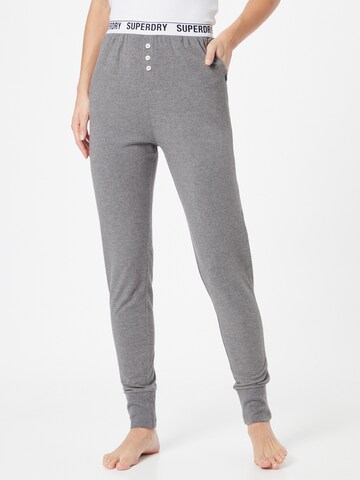 Superdry - Tapered Pantalón de pijama en gris: frente