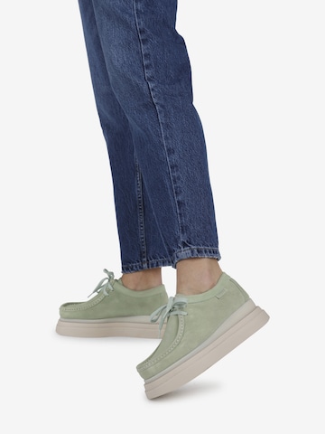 BRONX Mocassins ' Chunky-Wondery ' in Groen: voorkant